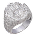 MOISSANITE Hamsa Hand Baguette Iced Out Ring - 925 Silver