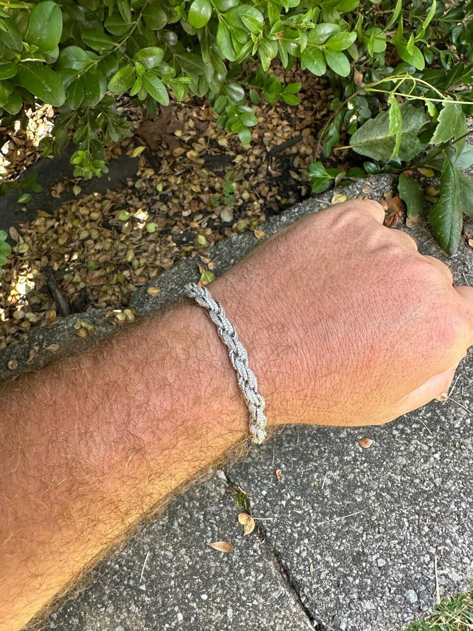 MOISSANITE Rope Chain Bracelet Iced Out - 925 Silver - 7.5mm - 16-30"