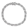 MOISSANITE Rope Chain Bracelet Iced Out - 925 Silver - 7.5mm - 16-30"