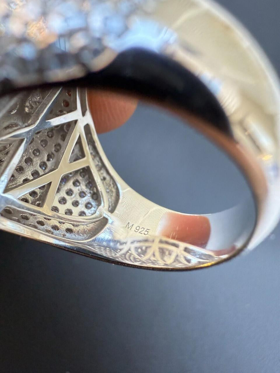 MOISSANITE Honeycomb Iced Out Ring - 925 Silver