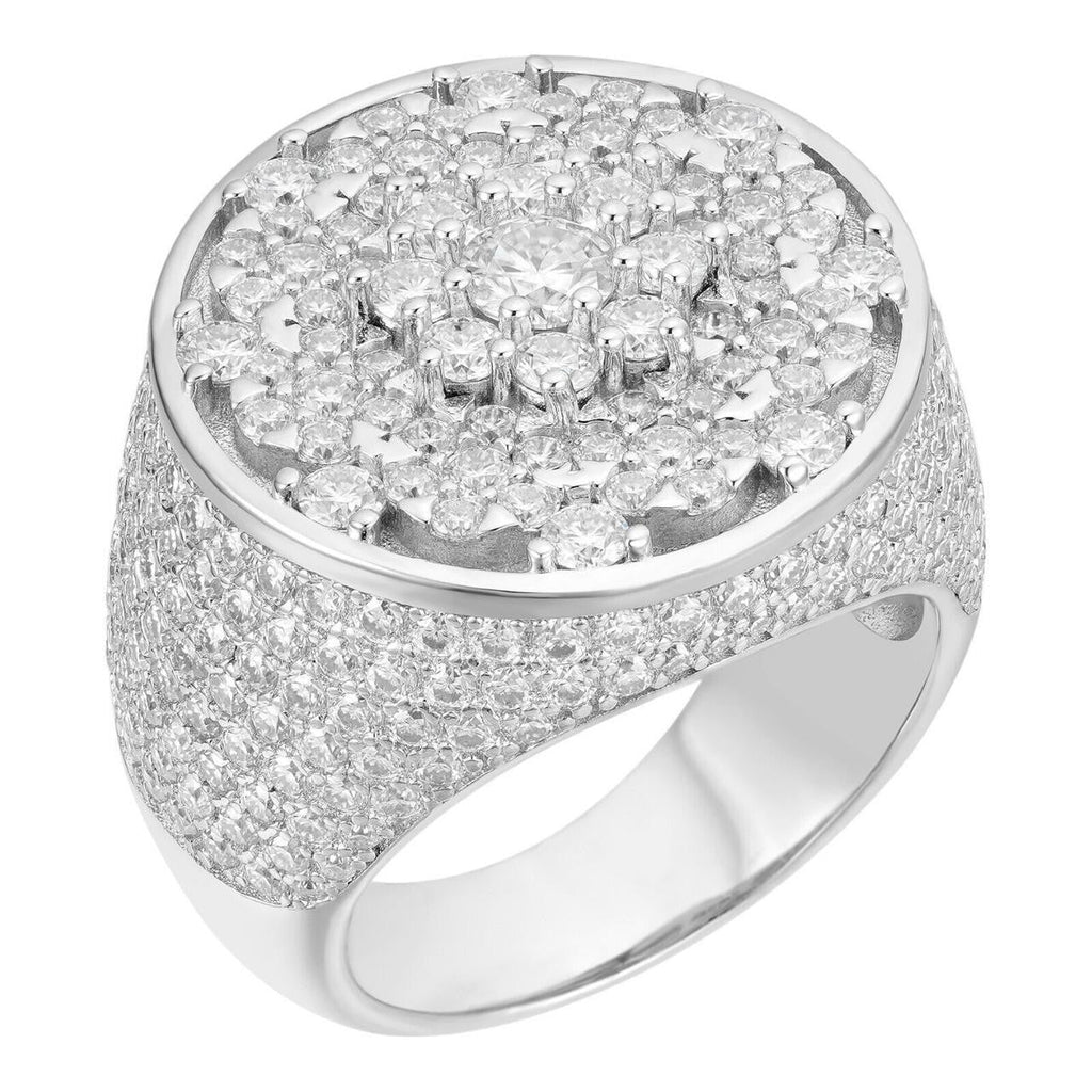 MOISSANITE Honeycomb Iced Out Ring - 925 Silver