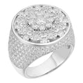 MOISSANITE Honeycomb Iced Out Ring - 925 Silver