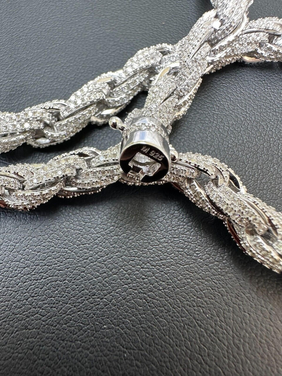 MOISSANITE Rope Chain Necklace Iced Out - 925 Silver - 7.5mm - 16-30"
