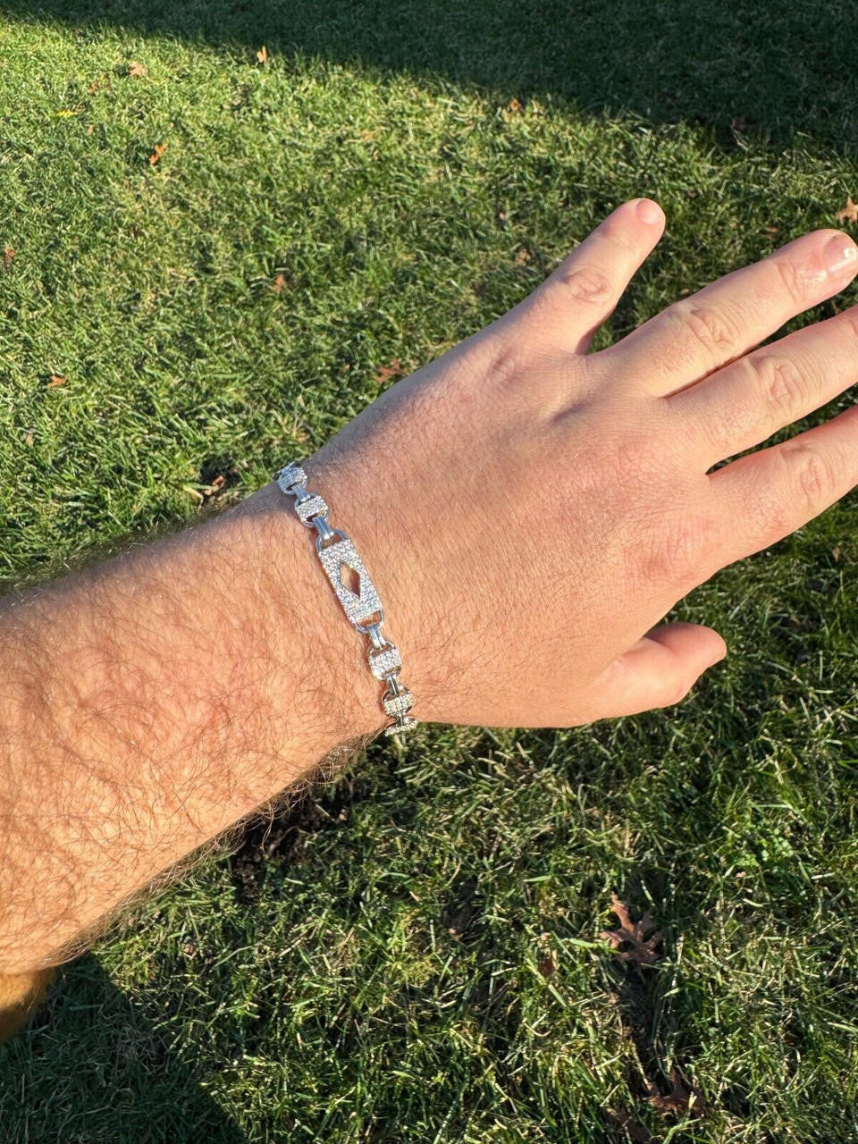 MOISSANITE Valentino Mariner Bracelet Iced Out - 925 Silver - 10mm - 7-8.5"