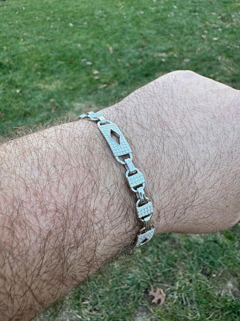 MOISSANITE Valentino Mariner Bracelet Iced Out - 925 Silver - 10mm - 7-8.5"