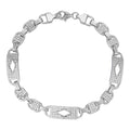 MOISSANITE Valentino Mariner Bracelet Iced Out - 925 Silver - 10mm - 7-8.5"