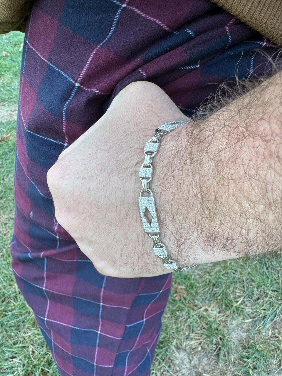 MOISSANITE Valentino Mariner Bracelet Iced Out - 925 Silver - 10mm - 7-8.5"
