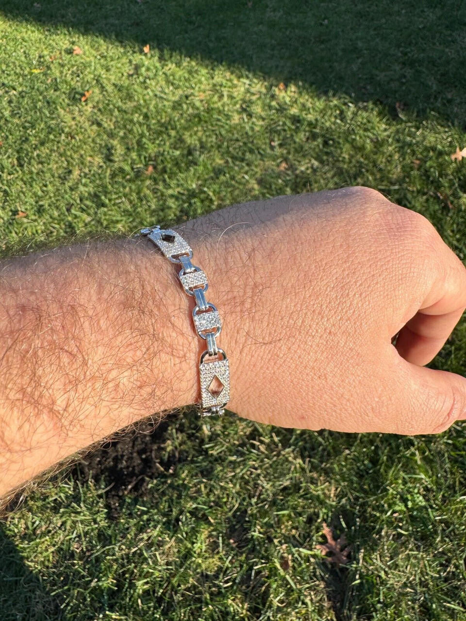 MOISSANITE Valentino Mariner Bracelet Iced Out - 925 Silver - 10mm - 7-8.5"