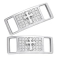 MOISSANITE Iced Out Cross Lace Locks - 925 Silver - Great For All Sneakers: Nike Air Force 1, Jordans, & More