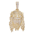 MOISSANITE  Iced Out Hip Hop Jesus Pendant - 14k Gold Vermeil 925 Silver  - 2 Sizes 2.25"-3"