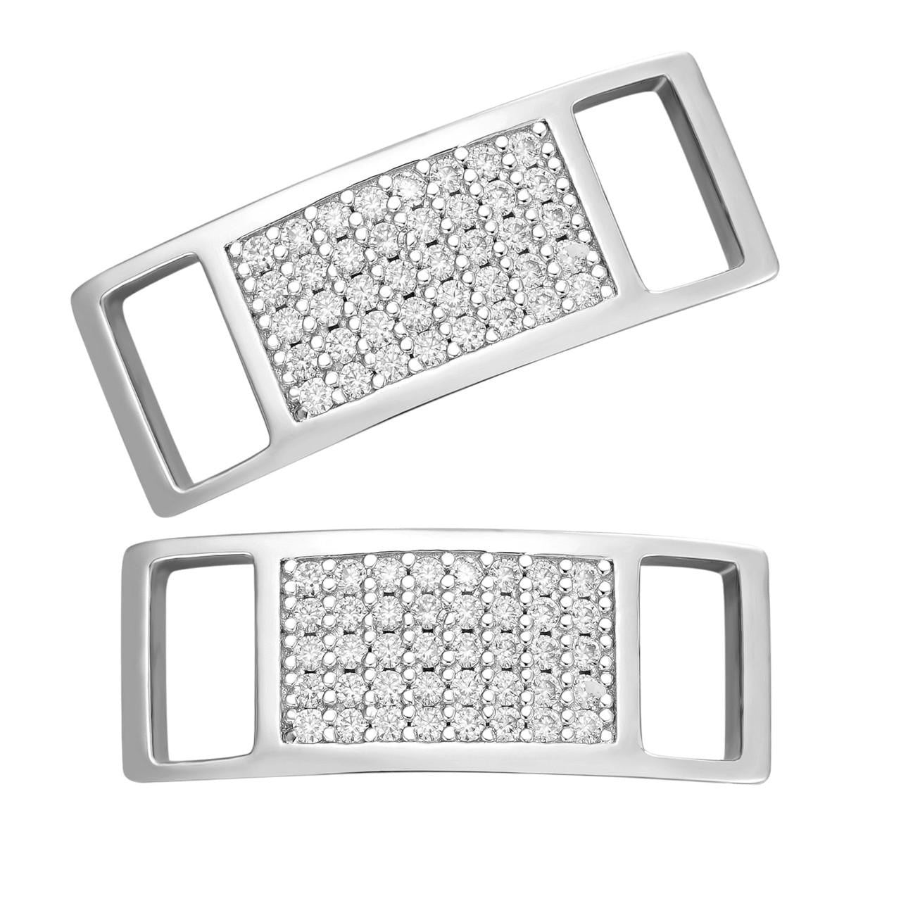 MOISSANITE Iced Out Lace Locks - 925 Silver - Great For All Sneakers: Nike Air Force 1, Jordans, & More