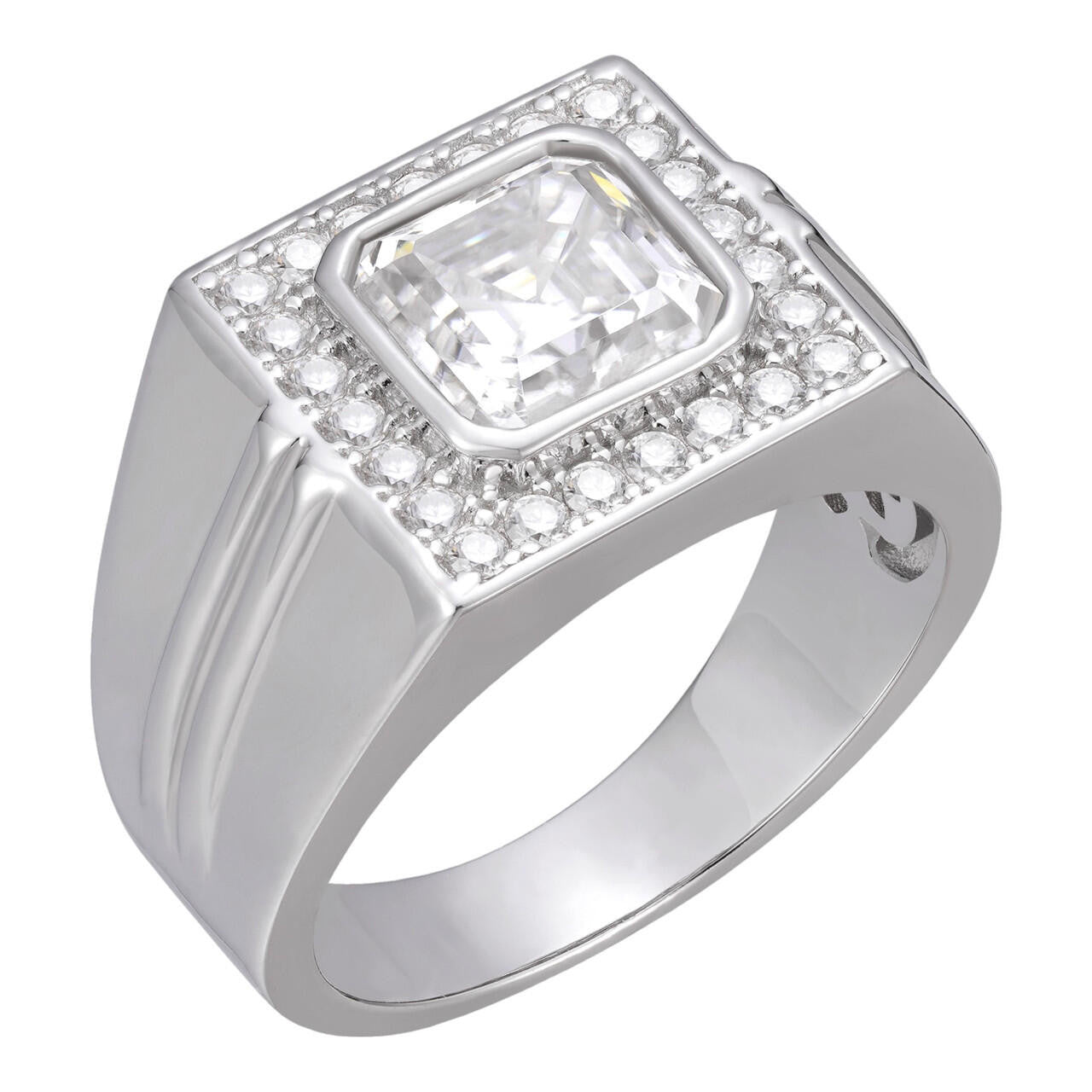 Moissanite Icy Swag Asscher Cut Ring -  925 Silver