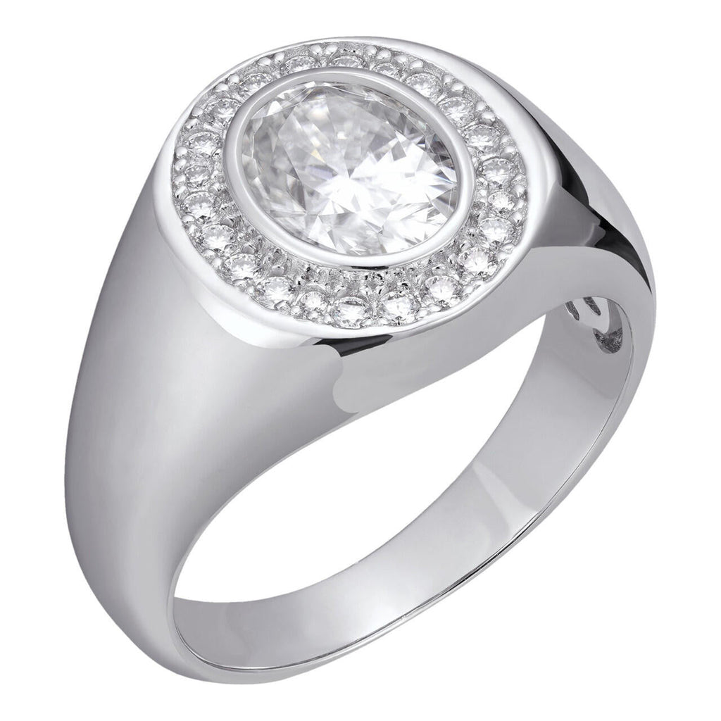 Moissanite Icy Swag Oval Cut Ring -  925 Silver