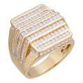 MOISSANITE Large Baguette Modern Ring - 14k Gold Vermeil 925 Silver