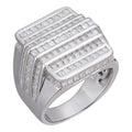 MOISSANITE Large Baguette Modern Ring - 925 Silver
