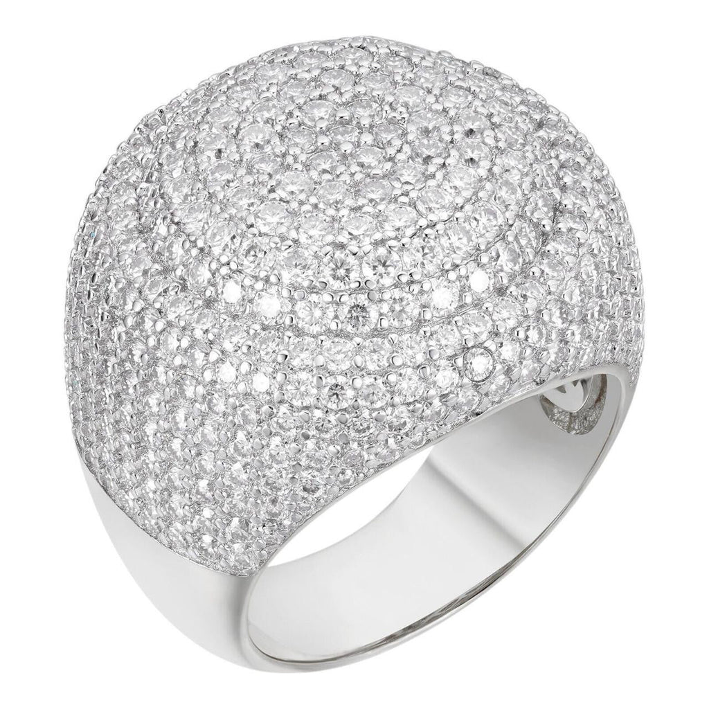 MOISSANITE Large Hip Hop Celebrity Iced Out Ring - 925 Silver