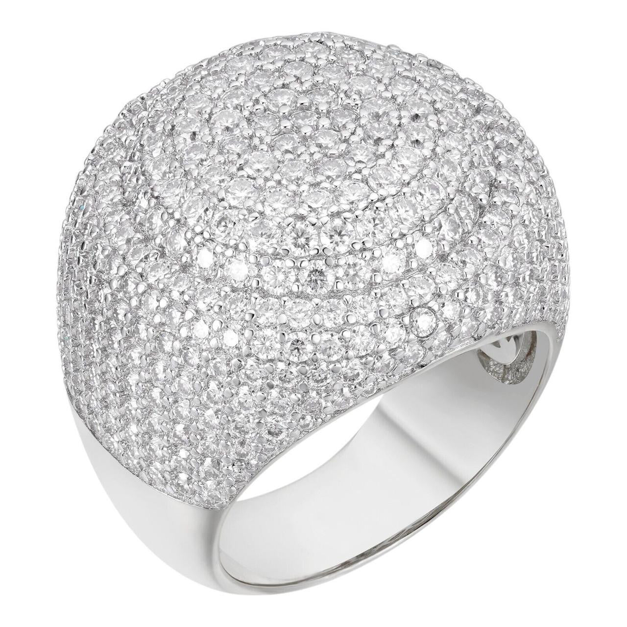 MOISSANITE Large Hip Hop Celebrity Iced Out Ring - 925 Silver