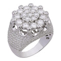 MOISSANITE Large Royal Crown Iced Out Ring - 925 Silver