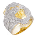 MOISSANITE Lion Hip Hop Ring - 14k Gold Vermeil 925 Silver