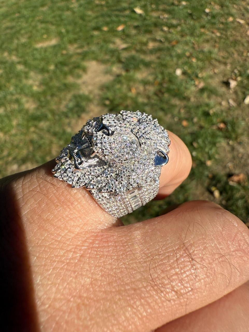 MOISSANITE Lion Hip Hop Ring - 925 Silver