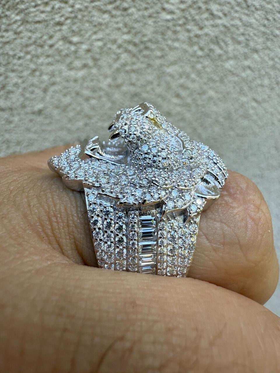 MOISSANITE Lion Hip Hop Ring - 925 Silver
