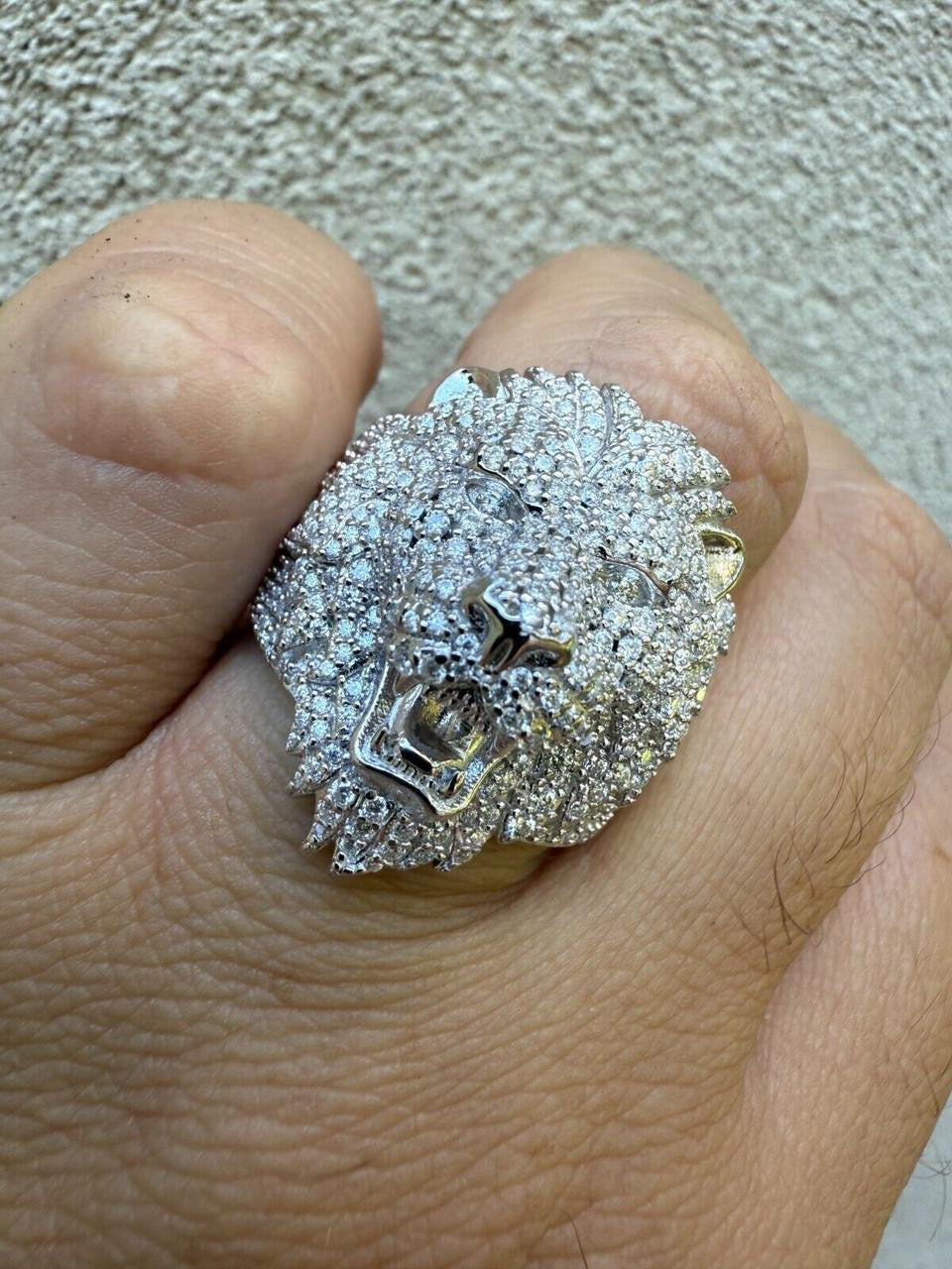 MOISSANITE Lion Hip Hop Ring - 925 Silver
