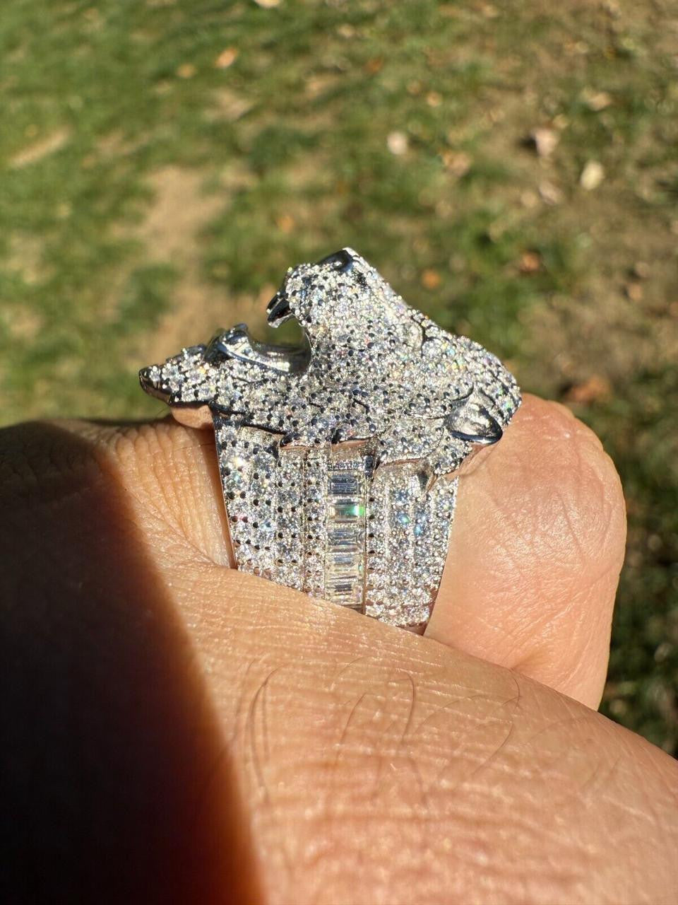MOISSANITE Lion Hip Hop Ring - 925 Silver