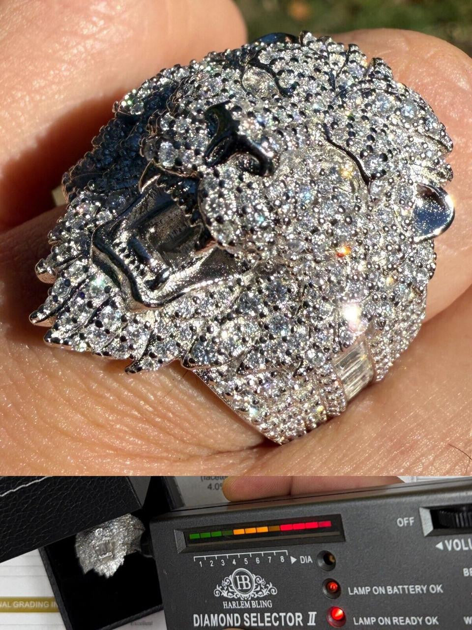 MOISSANITE Lion Hip Hop Ring - 925 Silver