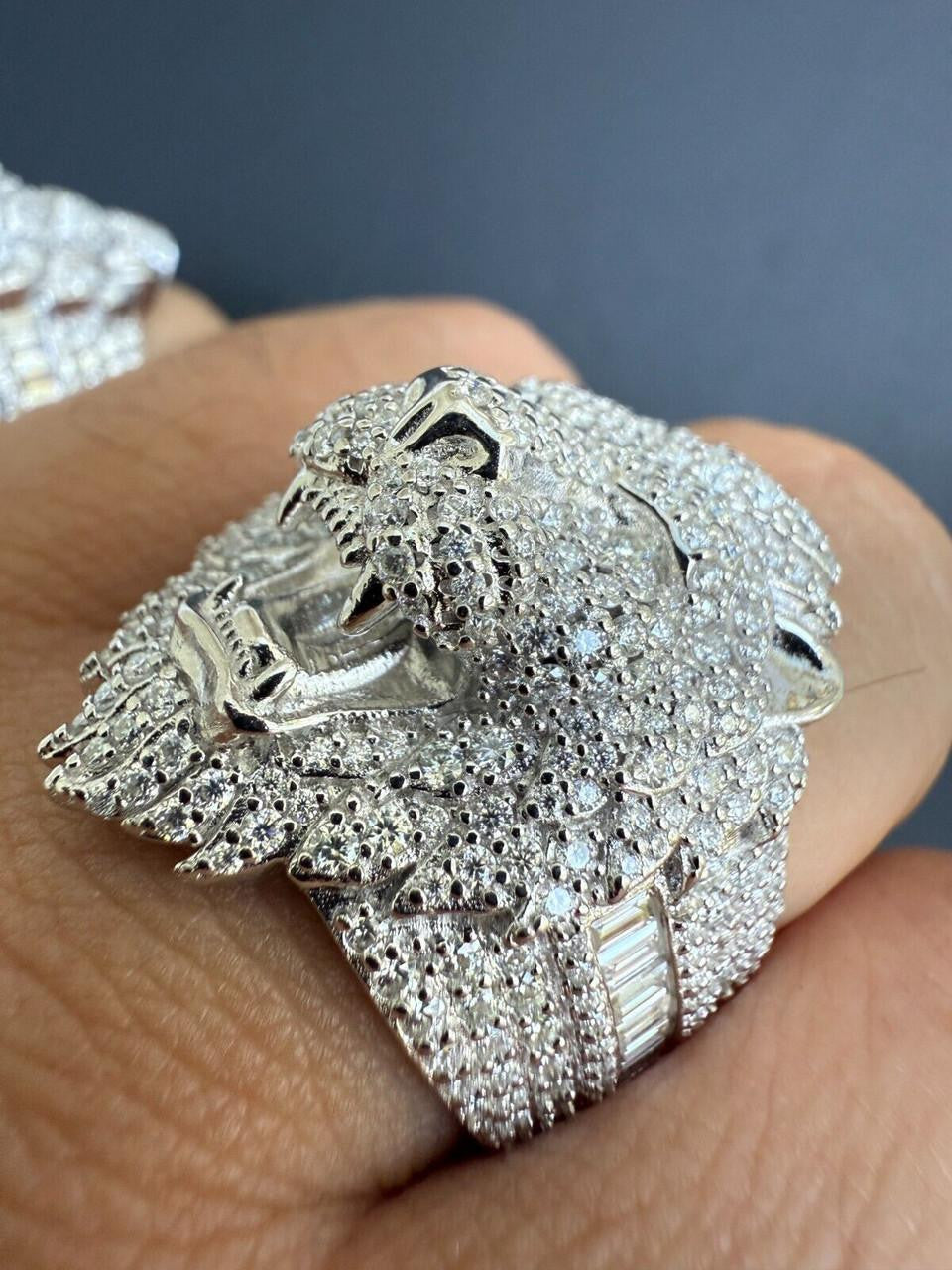 MOISSANITE Lion Hip Hop Ring - 925 Silver