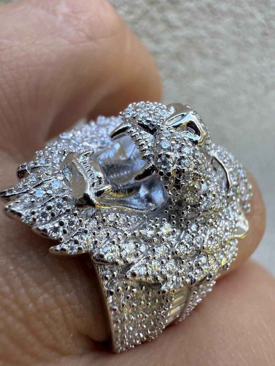 MOISSANITE Lion Hip Hop Ring - 925 Silver