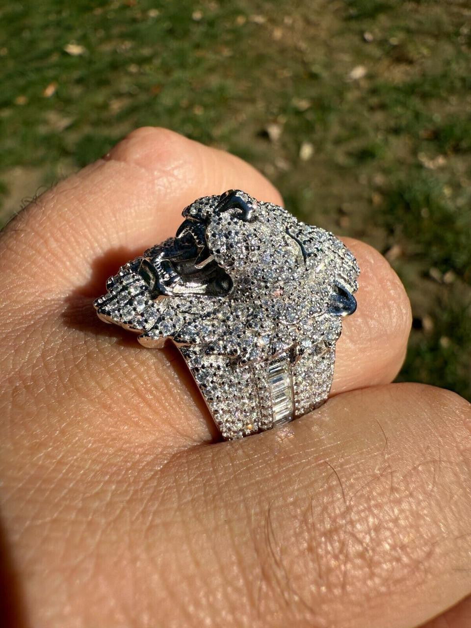 MOISSANITE Lion Hip Hop Ring - 925 Silver