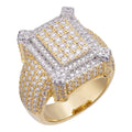 MOISSANITE Lit Legend Iced Out Ring - 14k Gold Vermeil 925 Silver