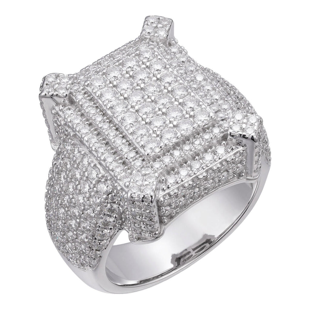 MOISSANITE Lit Legend Iced Out Ring - 925 Silver