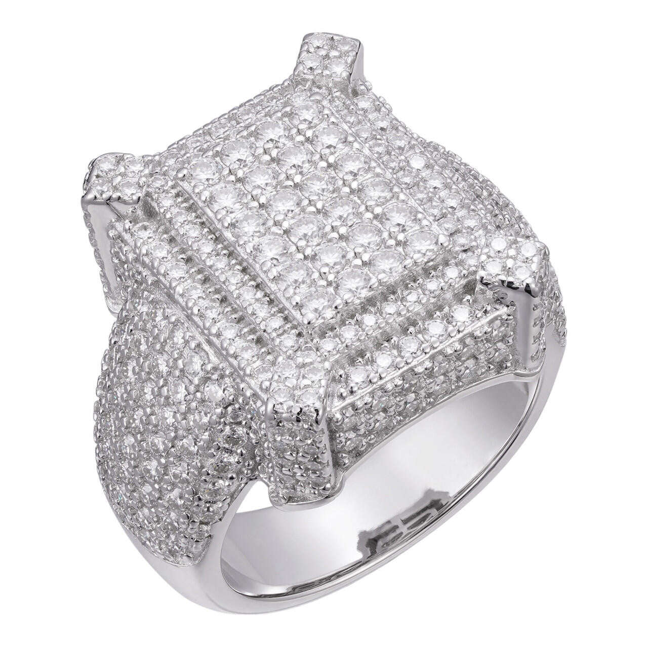 MOISSANITE Lit Legend Iced Out Ring - 925 Silver