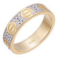 MOISSANITE Love Ring Eternity Band - 14k Gold Vermeil 925 Silver