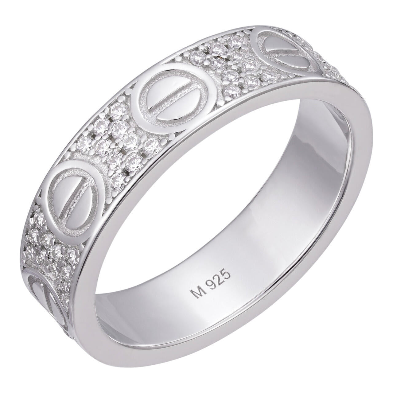 MOISSANITE Love Ring Eternity Band - 925 Silver
