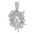 MOISSANITE Medusa Head Pendant - 925 Silver - 3 Sizes 0.75"-2.5"