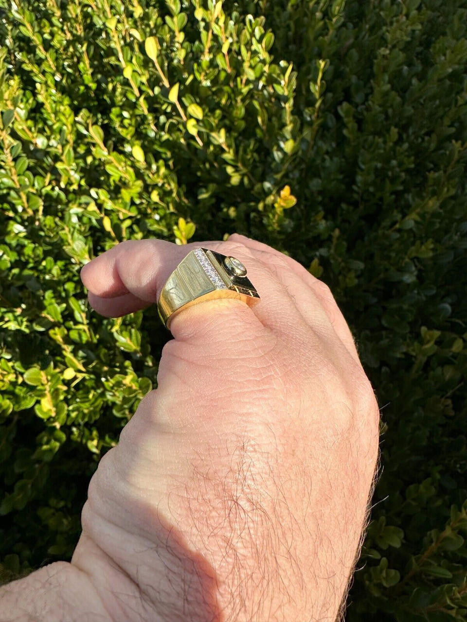 Moissanite Black Onyx Iced Out Ring - 14k Gold Vermeil 925 Silver