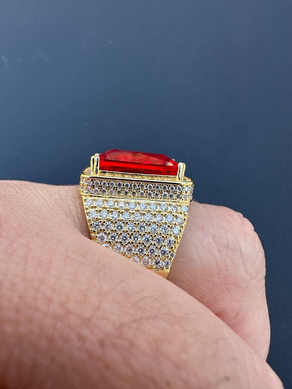 MOISSANITE Royal Family Ring - 14k Gold Vermeil 925 Silver