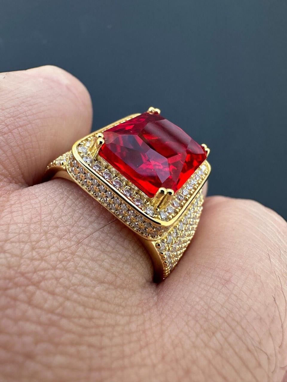 MOISSANITE Royal Family Ring - 14k Gold Vermeil 925 Silver