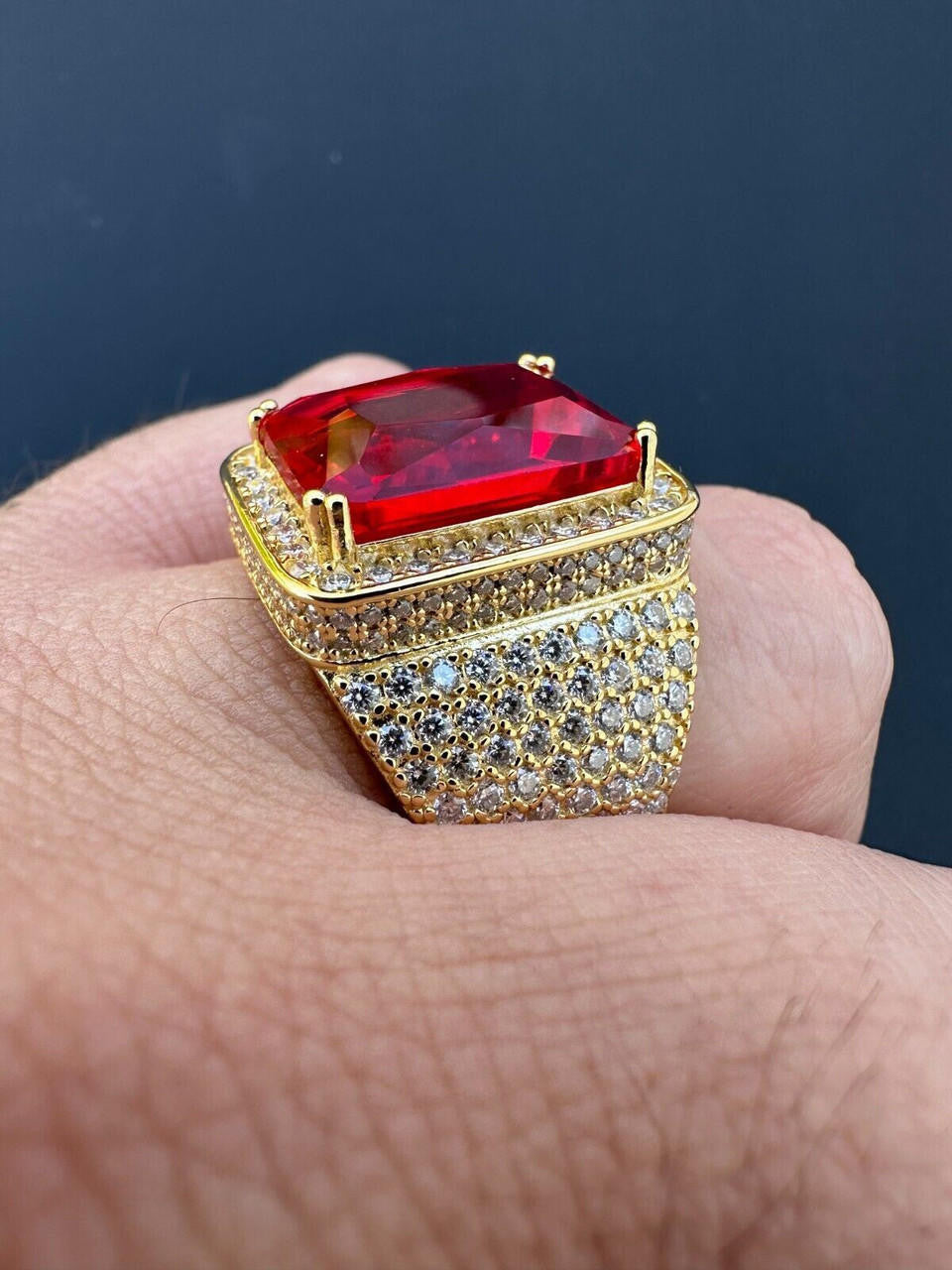 MOISSANITE Royal Family Ring - 14k Gold Vermeil 925 Silver