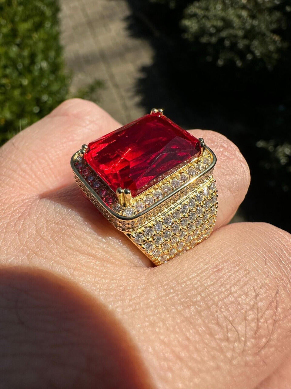 MOISSANITE Royal Family Ring - 14k Gold Vermeil 925 Silver