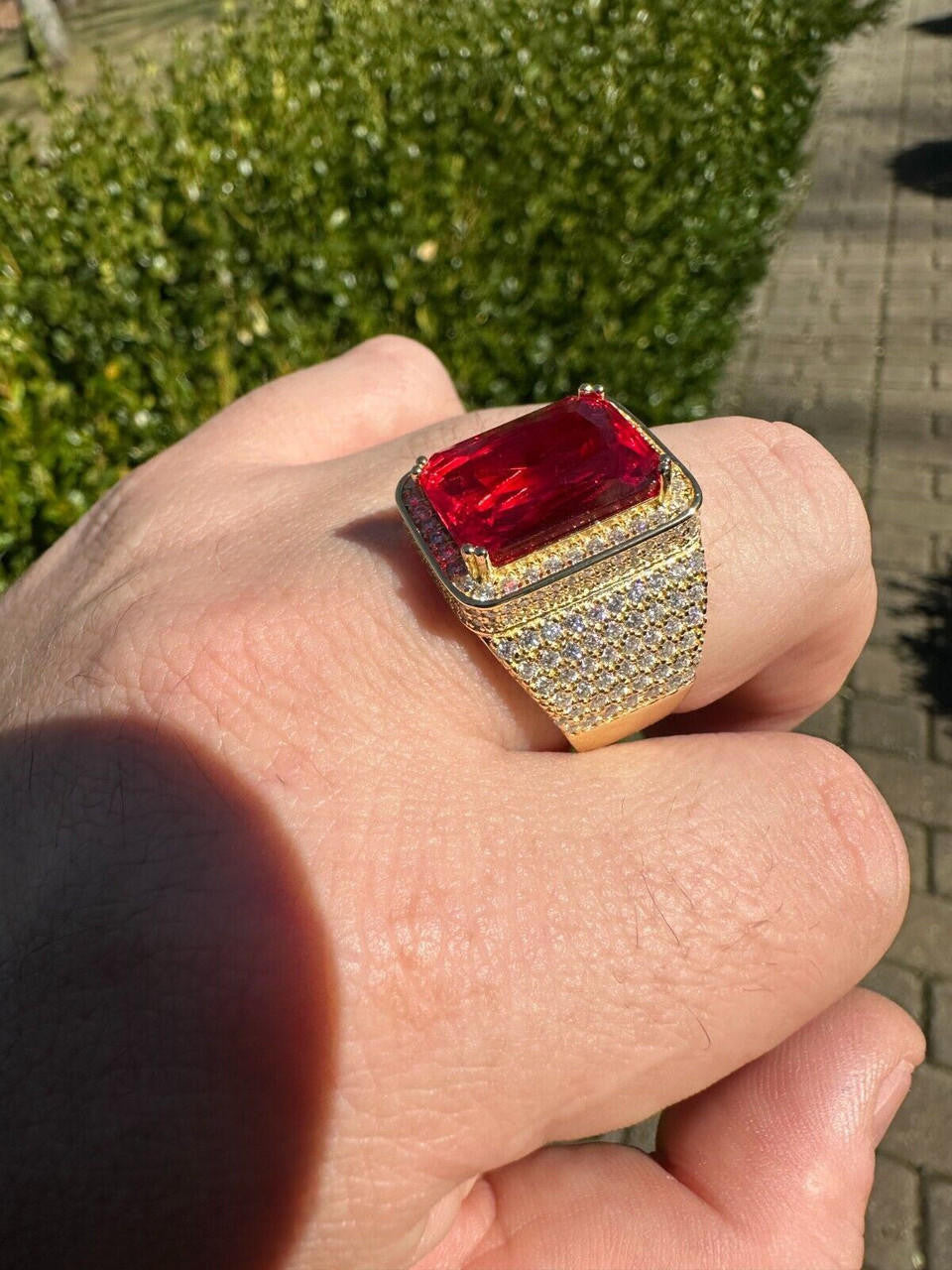 MOISSANITE Royal Family Ring - 14k Gold Vermeil 925 Silver
