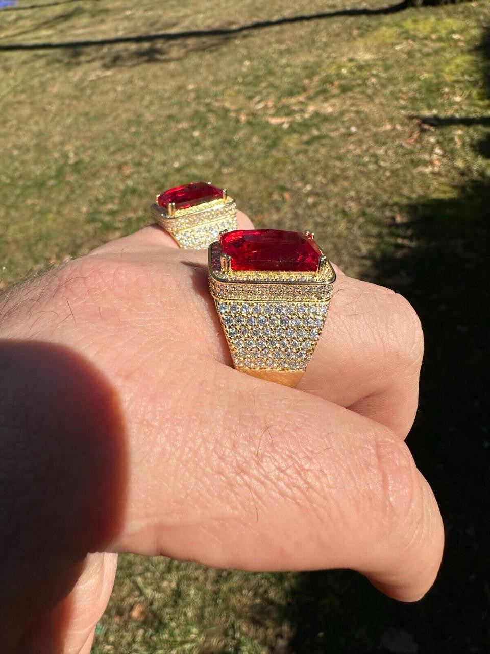 MOISSANITE Royal Family Ring - 14k Gold Vermeil 925 Silver