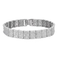MOISSANITE Classic Nugget Bracelet Iced Out - 14k Gold Vermeil 925 Silver - 925 Silver - 8mm-16mm - 7"-8.5"