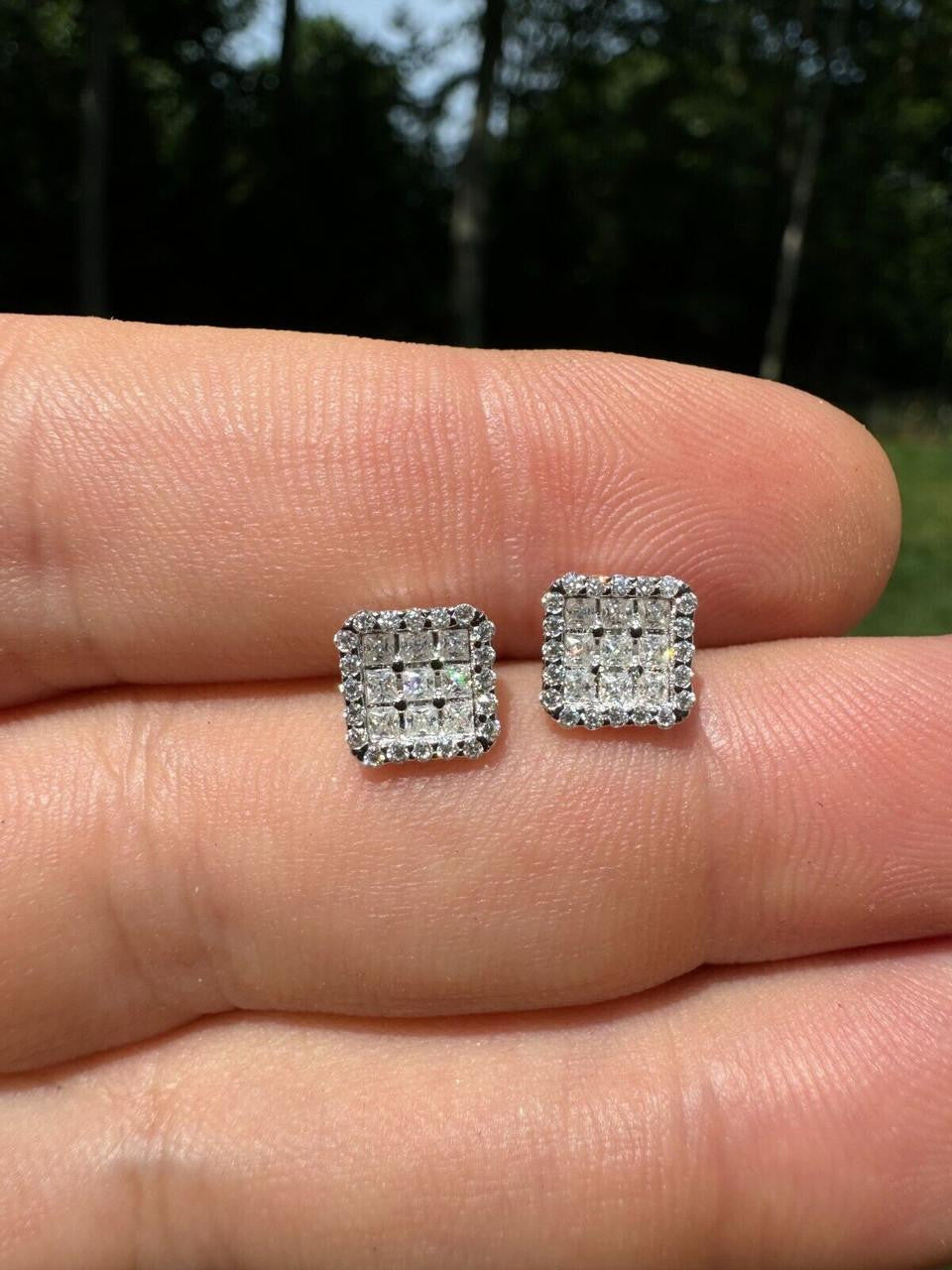 MOISSANITE Northern Ice Cartel Iced Out Earrings - 925 Silver - 7mm