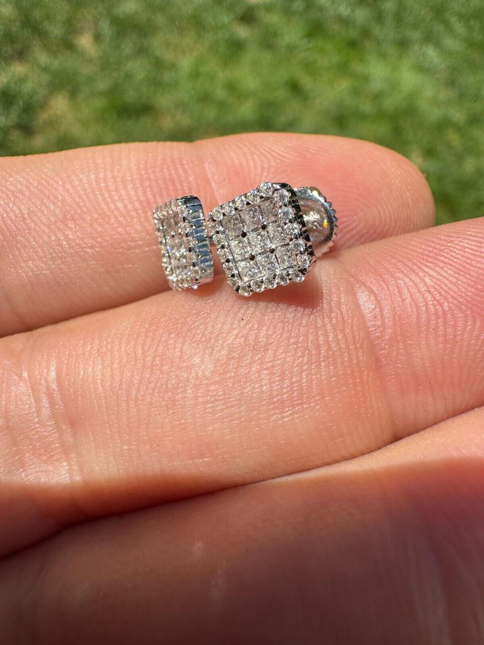 MOISSANITE Northern Ice Cartel Iced Out Earrings - 925 Silver - 7mm