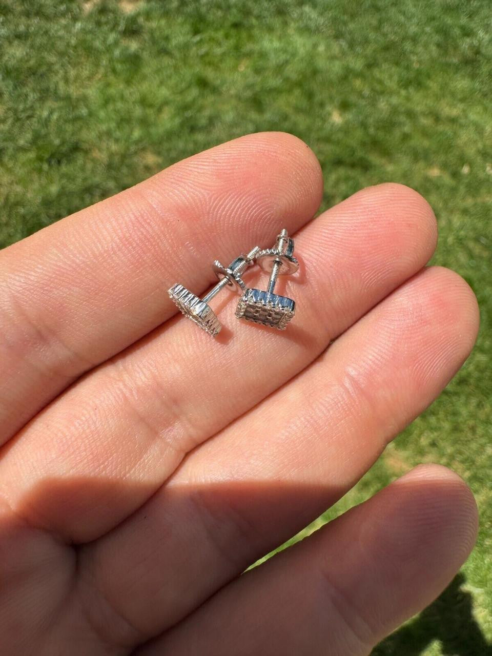 MOISSANITE Northern Ice Cartel Iced Out Earrings - 925 Silver - 7mm