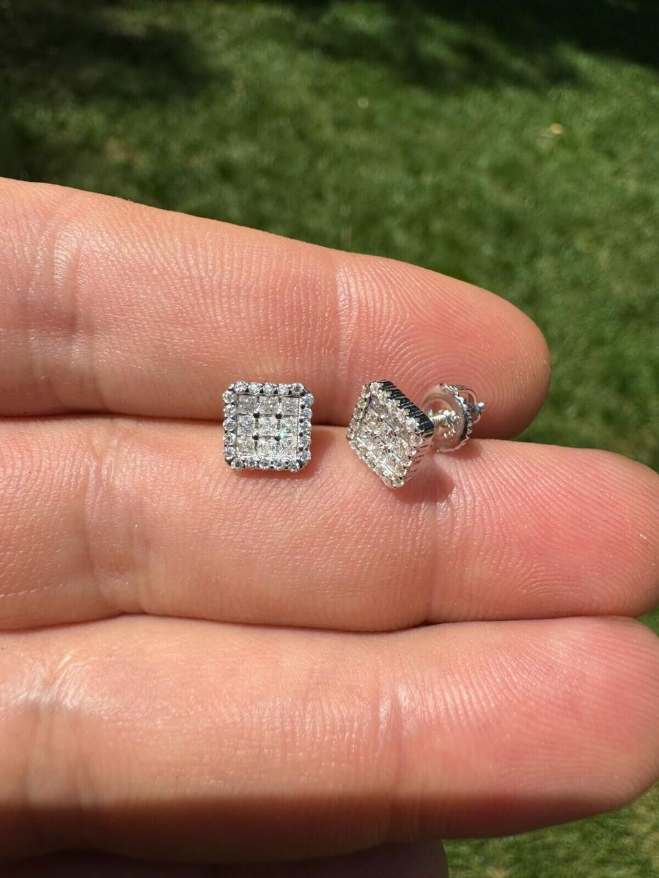 MOISSANITE Northern Ice Cartel Iced Out Earrings - 925 Silver - 7mm