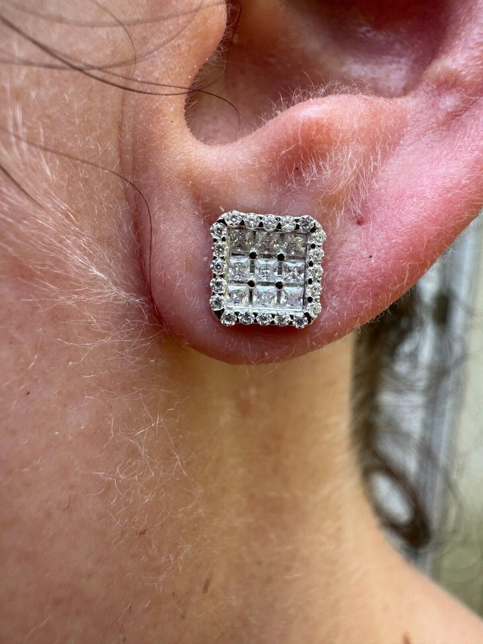MOISSANITE Northern Ice Cartel Iced Out Earrings - 925 Silver - 7mm
